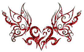 coeur rouge avec des ailes